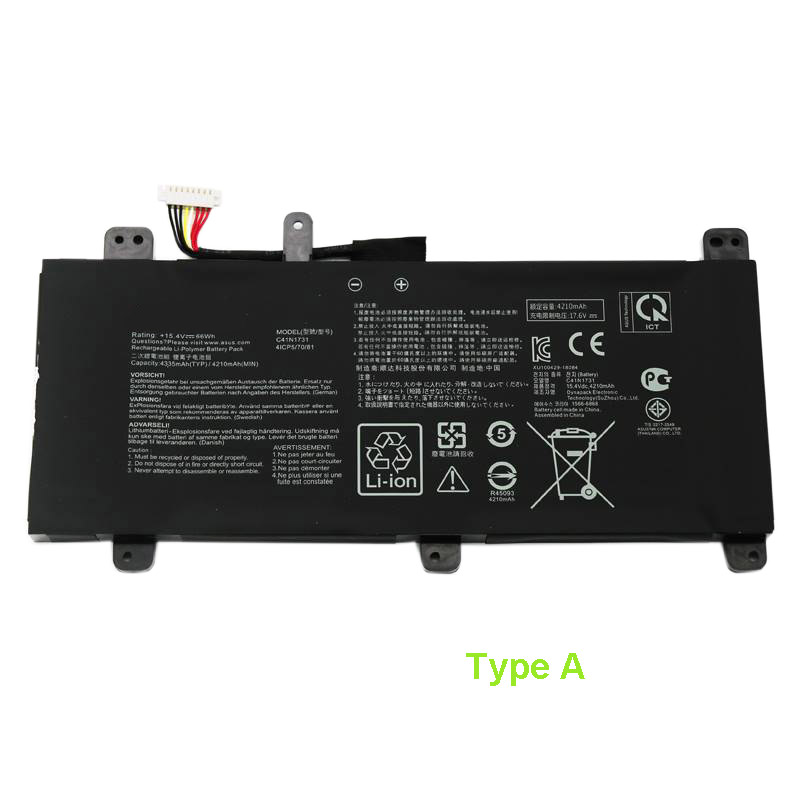 Compatible laptop battery for asus ROG Strix GL504GM Compatible laptop battery asus for ROG Strix GL504GM